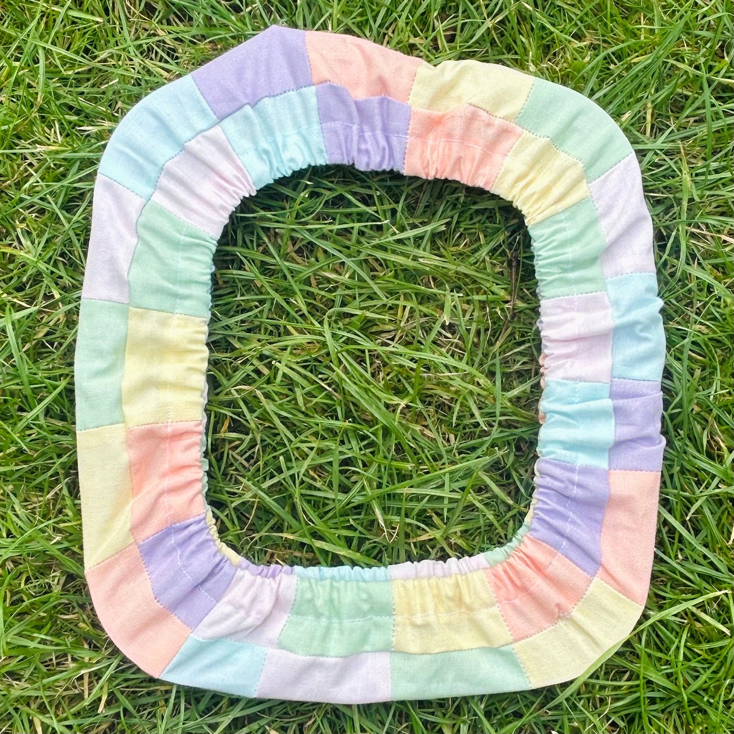 Pastel patchwork grime guards (Available for Q-snaps and Nurge Hoops)