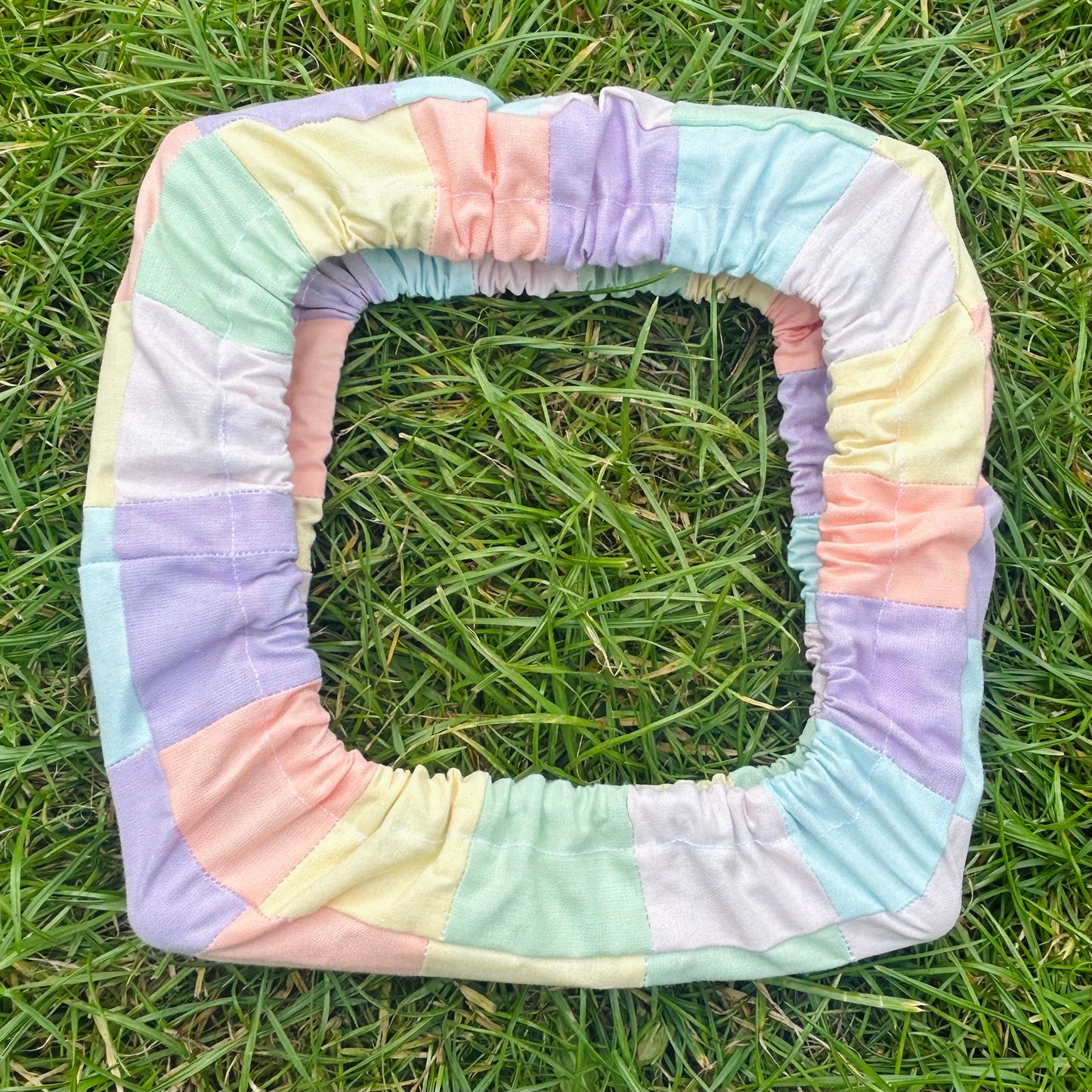 Pastel patchwork grime guards (Available for Q-snaps and Nurge Hoops)