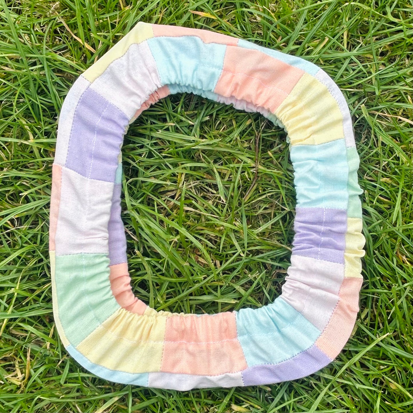 Pastel patchwork grime guards (Available for Q-snaps and Nurge Hoops)