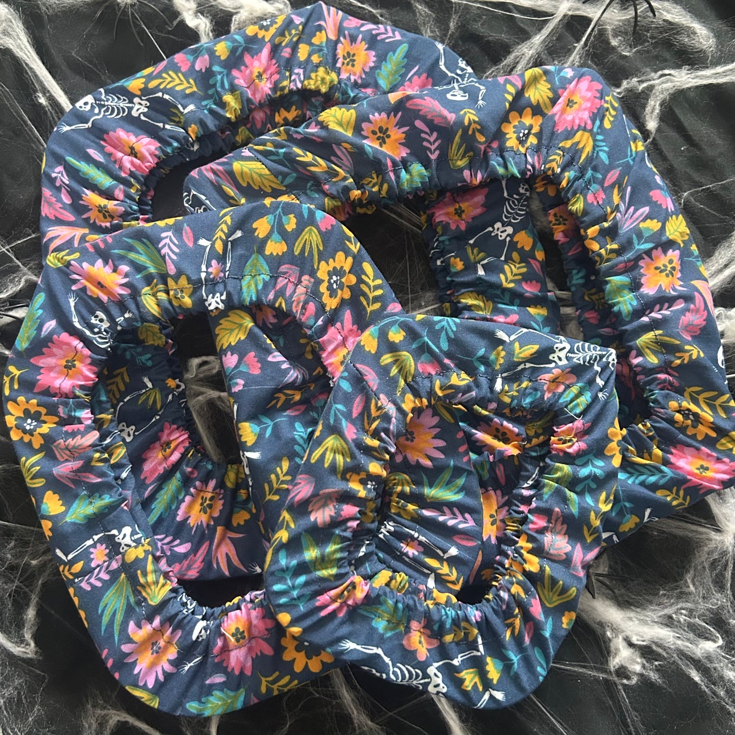 Floral dead (Navy) Grime Guard (Available for Q-snaps and Nurge Hoops