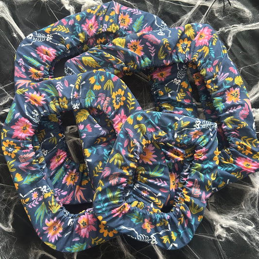 Floral dead (Navy) Grime Guard (Available for Q-snaps and Nurge Hoops