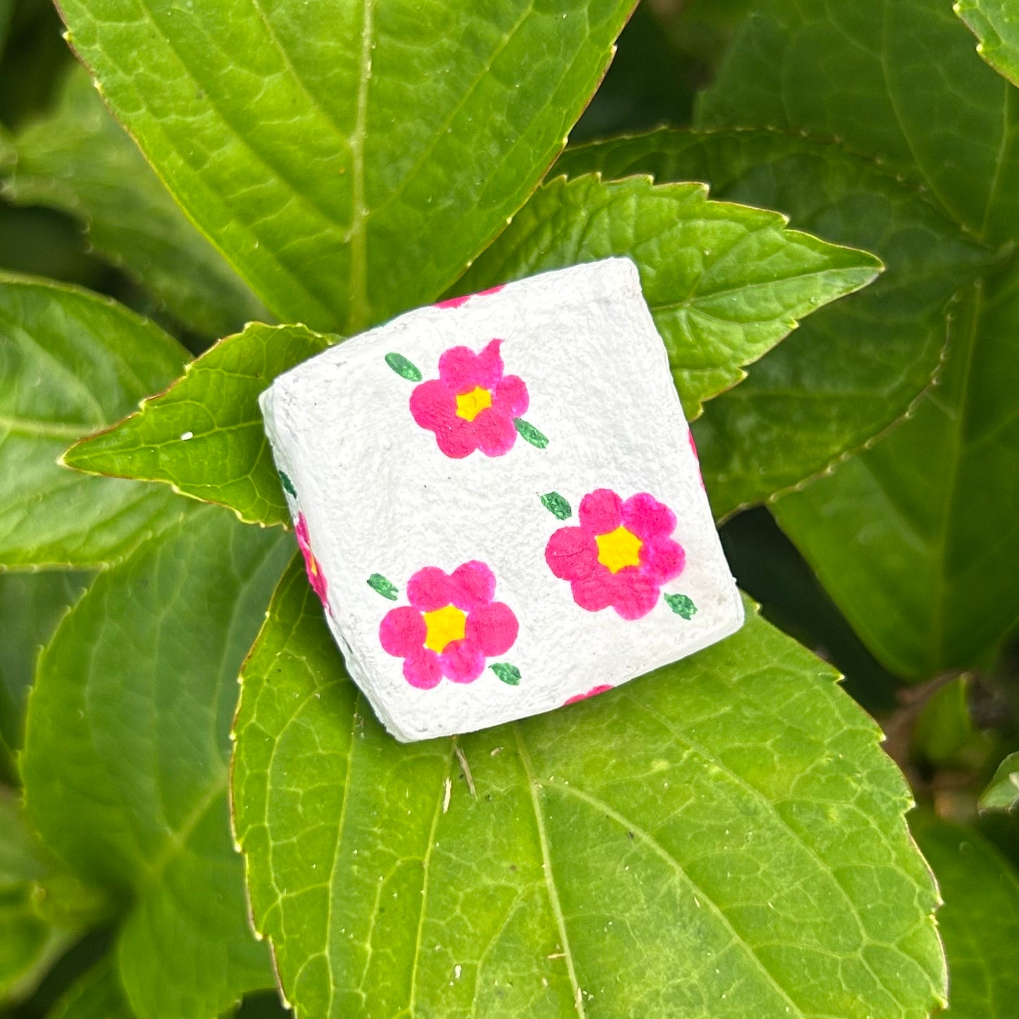 pink posey Needle Minder – Hand-Painted Magnetic Needle Holder